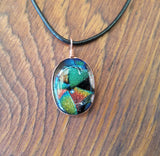 Green, Yellow and Red Mosaic Pendant