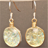 Sun Swirls - Translucent Dichroic Fused Glass Earrings