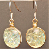 Sun Swirls - Translucent Dichroic Fused Glass Earrings