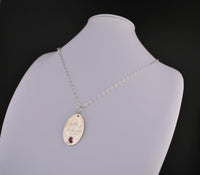 Spanish Galleon Silver Necklace with Ruby Gem